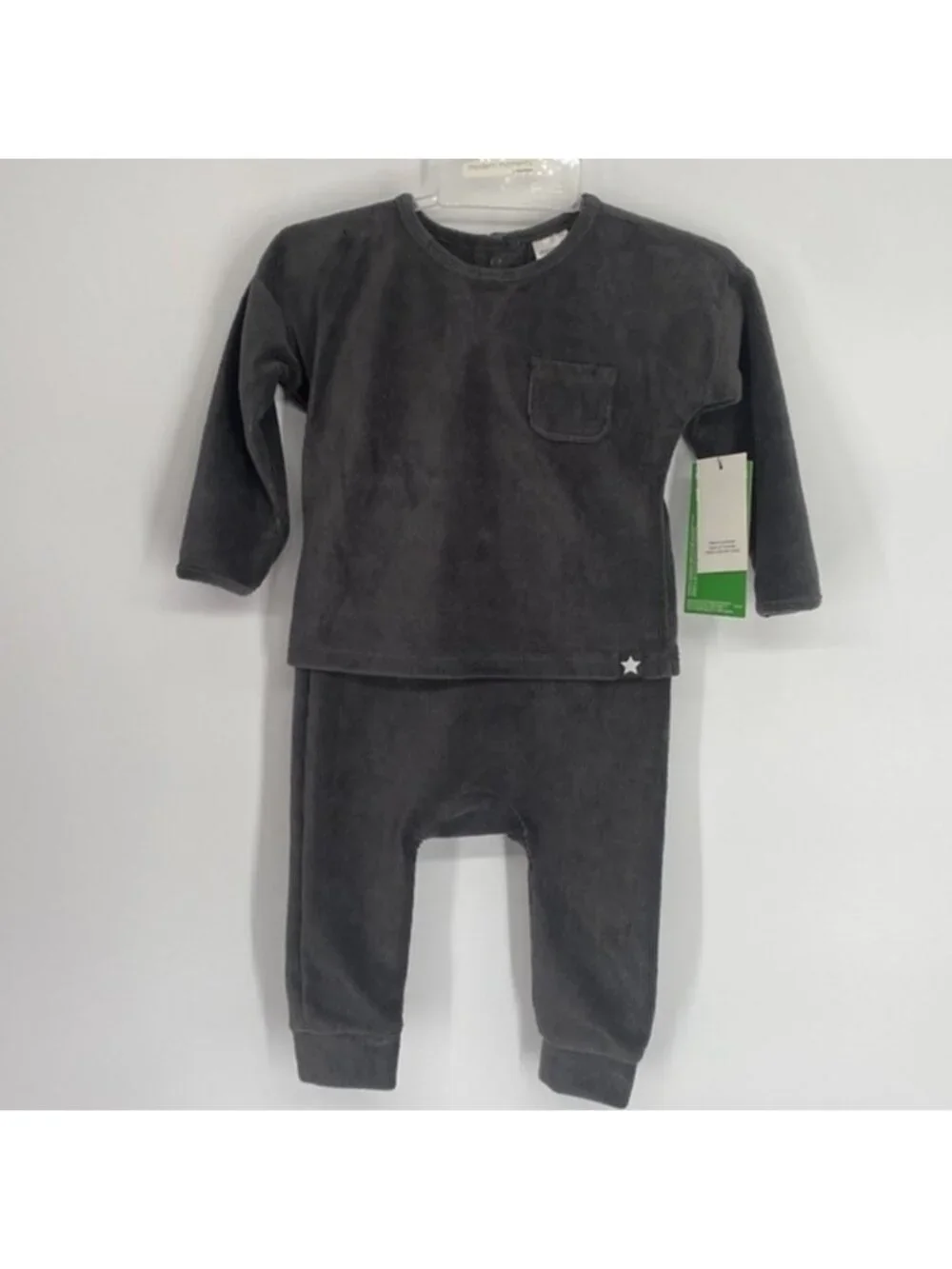 Modern Moments by Gerber Long Sleeve Velour Top and Pant Outfit‎ Set